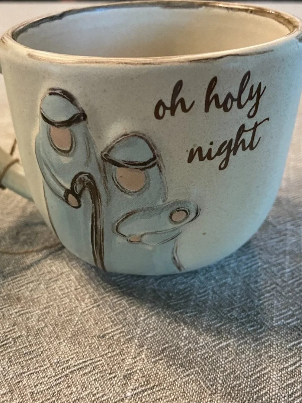 NWT! Mud Pie Set of 2 Ceramic Mugs Child is Born & Oh Holy Night!